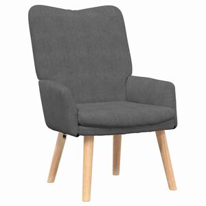 vidaXL Fauteuil Donkergrijs 63 x 67 x 94 cm Stof