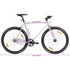 vidaXL Fiets met vaste versnelling 700 c 59 cm wit en zwart