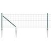 vidaXL Euro-hek met grondpennen 25 x 0,8 m PVC-Coated Staal Groen Mesh