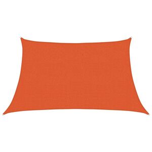 vidaXL Zonnezeil 160 g/m&sup2; trapezium 3/4x2 m HDPE oranje