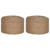 vidaXL Jute Touw 2 st 2 mm 100 m Naturel 100% Tossa jute