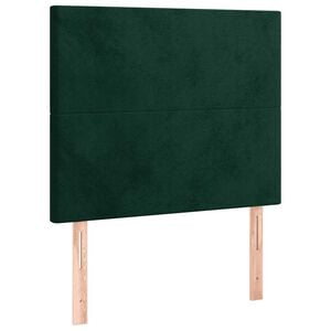 vidaXL Hoofdbord donkergroen 80x5x118/128 cm fluweel