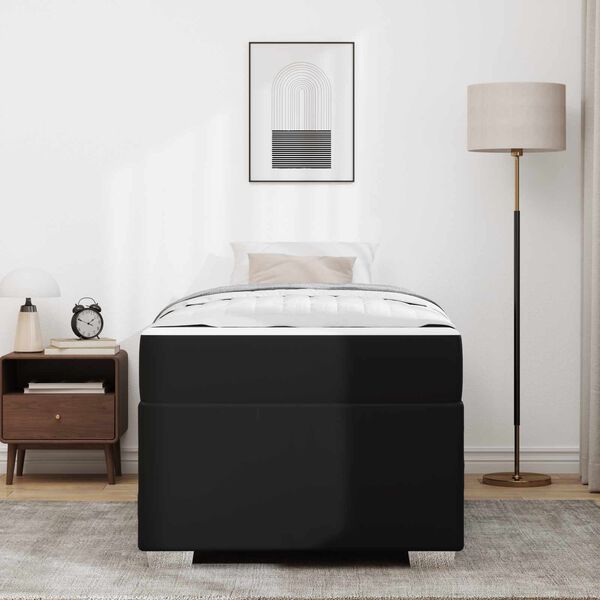 vidaXL Bedframe met matras Zwart 100 x 200 cm Stof