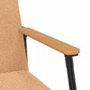 vidaXL Fauteuil Beige 59 x 75 x 78 cm Krullend Wol-achtig Stof