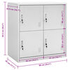 vidaXL Lockerkast 90x45x92,5 cm staal lichtgrijs