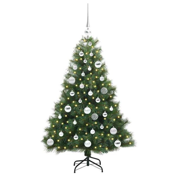 vidaXL Kunstkerstboom met 150 LED met standaard Groen 120 cm PE en PVC