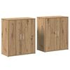 vidaXL Dressoir 2 pcs Artisan Eiken 60 x 31 x 70 cm Bewerkt hout