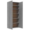 vidaXL Schoenenkast 80x35,5x180 cm bewerkt hout grijs sonoma eiken
