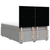 vidaXL Boxspring met matras stof lichtgrijs 140x200 cm