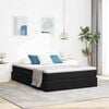 vidaXL Opbergbed met matras met matras Zwart 140 x 190 cm Fluweel