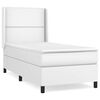 vidaXL Boxspring met matras kunstleer wit 100x200 cm