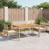 vidaXL 4-delige Tuinset met kussens poly rattan beige