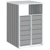 vidaXL Containerberging voor 1 container 72x81x115 cm staal grijs
