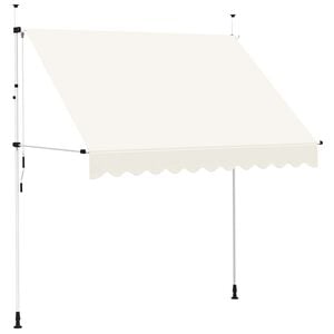 vidaXL Luifel handmatig uittrekbaar 250 cm cr&egrave;me