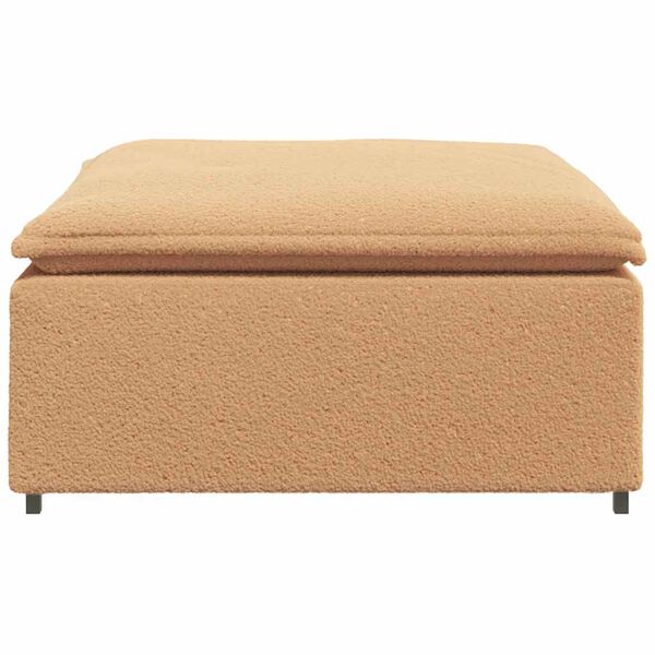 vidaXL Modulaire bank voetenbank module beige 100x100x48 cm
