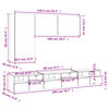 vidaXL 5-delige tv-wandmeubelset bewerkt hout gerookt eikenkleurig