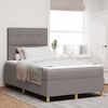 vidaXL Boxspringbed met matras met hoofdeinde Taupe 120 x 190 cm Stof