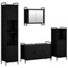 vidaXL Badkamerkastenset 4 st Zwart eiken 40 x 36 x 181 cm