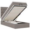 vidaXL Ottoman bed met matras en LED's 90x190cm stof taupe