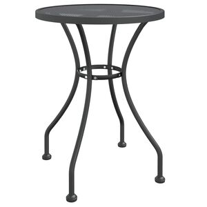 vidaXL Tuintafel &Oslash;60x72 cm metaalgaas antracietkleurig