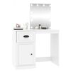 vidaXL Kaptafel met LED 90x50x132,5 cm bewerkt hout wit