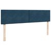 vidaXL Bed poef met matrassen en leds 200x200 cm fluweel donkerblauw