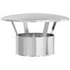 vidaXL Regenbescherming voor Schoorsteen Zilver 35 x 35 x 20 cm