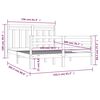 vidaXL Bedframe massief hout 150x200 cm