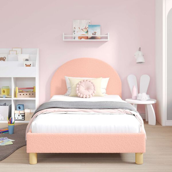 vidaXL Bedframe voor kinderen met hoofdbord Roze 80 x 200 cm
