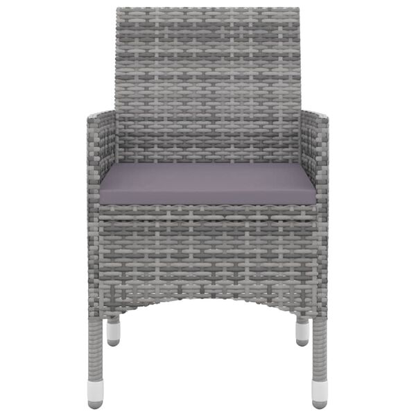 vidaXL 5-delige Tuinset met kussens poly rattan en glas