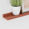 vidaXL Wandplank met plank 4 pcs Rood 100 x 9 x 3 cm Bewerkt hout