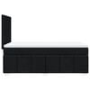 vidaXL Boxspring met matras stof zwart 100x200 cm