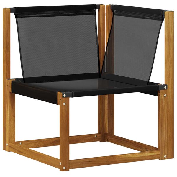 vidaXL Outdoor Midden- en Hoeksalon met kussen 2 Stuk Naturel