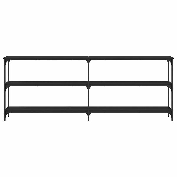 vidaXL Wandtafel 200x29x75 cm bewerkt hout zwart