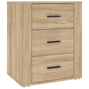 vidaXL Nachtkastje 50x36x60 cm bewerkt hout sonoma eikenkleurig