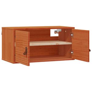 vidaXL Wandkast met plank Wasbruin 60 x 30 x 30 cm Massief grenenhout
