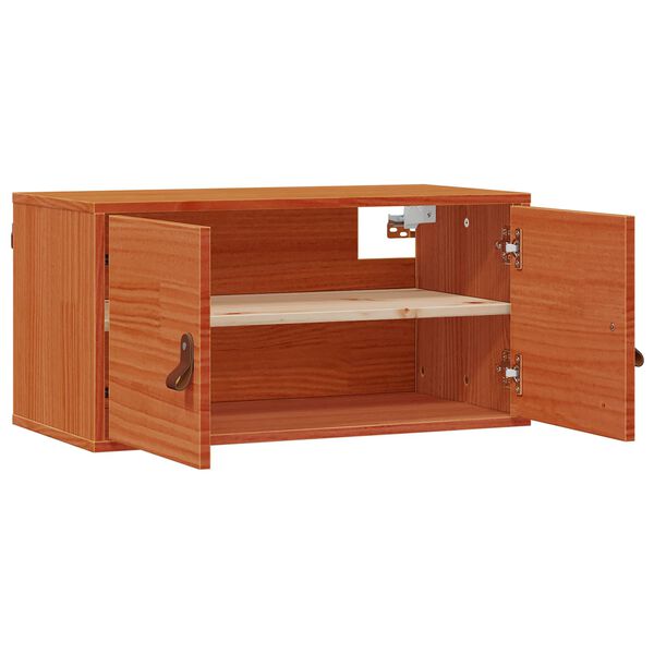vidaXL Wandkast met plank Wasbruin 60 x 30 x 30 cm Massief grenenhout