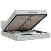 vidaXL Ottoman bed met matras Lichtgrijs 200 x 200 cm Fluweel