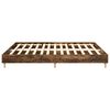 vidaXL Bedframe zonder matras 200x200 cm spaanplaat gerookt eiken