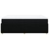 vidaXL Boxspring met matras stof zwart 140x190 cm