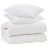 vidaXL Dekbed met Kussens met kussen 3 pcs Wit Microvezel