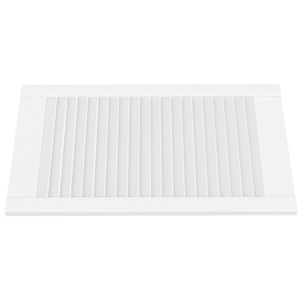 vidaXL Kastdeuren met lamellen 2 st 69x39,4 cm massief grenenhout wit