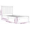 vidaXL Bedframe massief grenenhout 100x200 cm