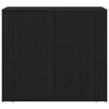 vidaXL Dressoir Zwart Eiken 80 x 33 x 70 cm Bewerkt hout