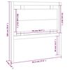 vidaXL Hoofdbord 95,5x4x100 cm massief grenenhout zwart