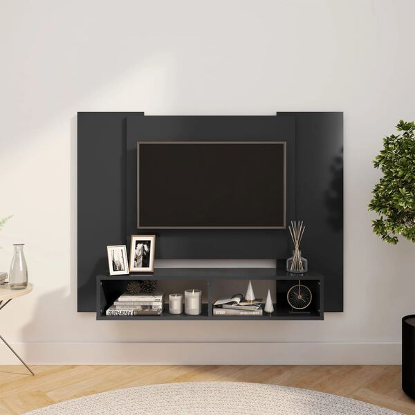 vidaXL Tv-wandmeubel 120x23,5x90 cm bewerkt hout grijs