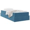 vidaXL Opbergbed met matras Donkerblauw 100 x 200 cm Fluweel