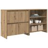 vidaXL Dressoir 2 pcs Artisan Eiken 70 x 41 x 75 cm Bewerkt hout
