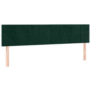 vidaXL Hoofdborden 180x5x78/88 cm fluweel donkergroen