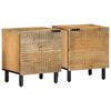 vidaXL Nachtkastjes 2 st 40x33x46 cm massief mangohout bruin